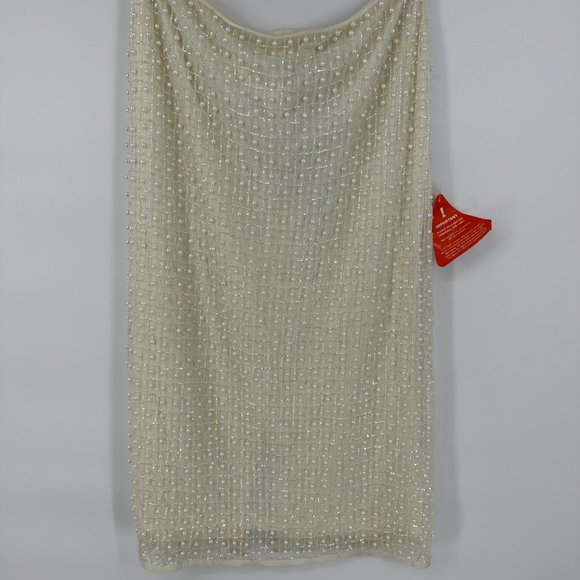 Starlet Pearl Embellished Pencil Midi Skirt Size 12 NWT *flaws* - Picture 7 of 12
